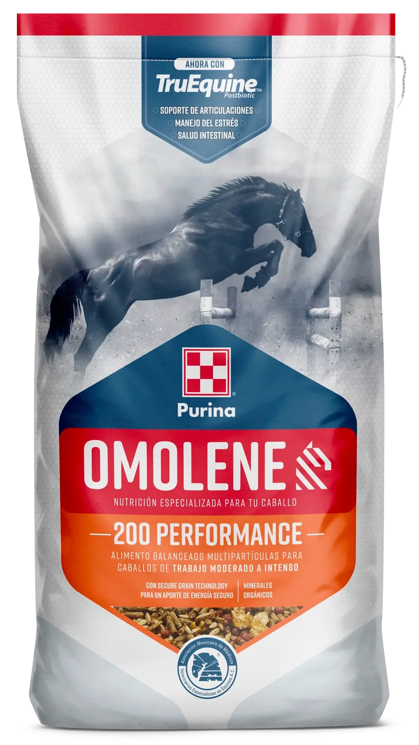 Saco de alimento Purina Omolene 200 Performance
